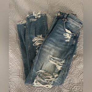 American Eagle skinny ripped jeans
